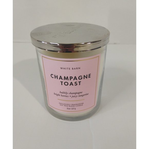 Bath & Body Works Single Wick Candle Jar 8 oz Champage Toast New - Picture 6 of 7